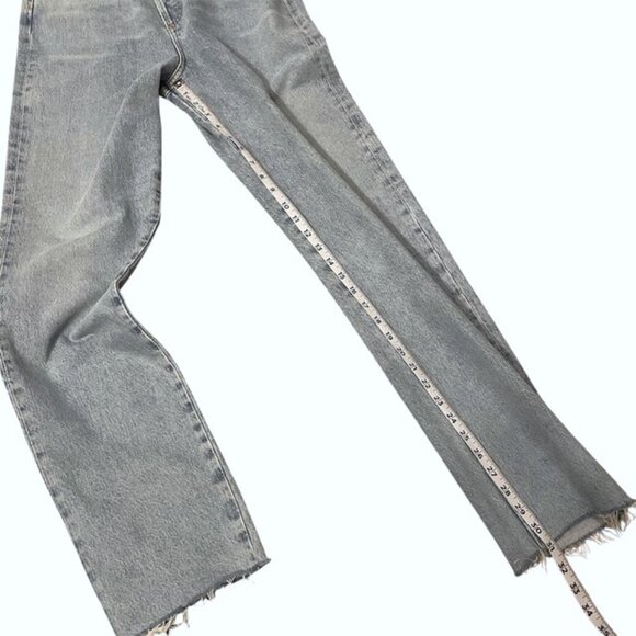 Agolde Light Blue Straight Leg Jeans - Picture 15 of 16